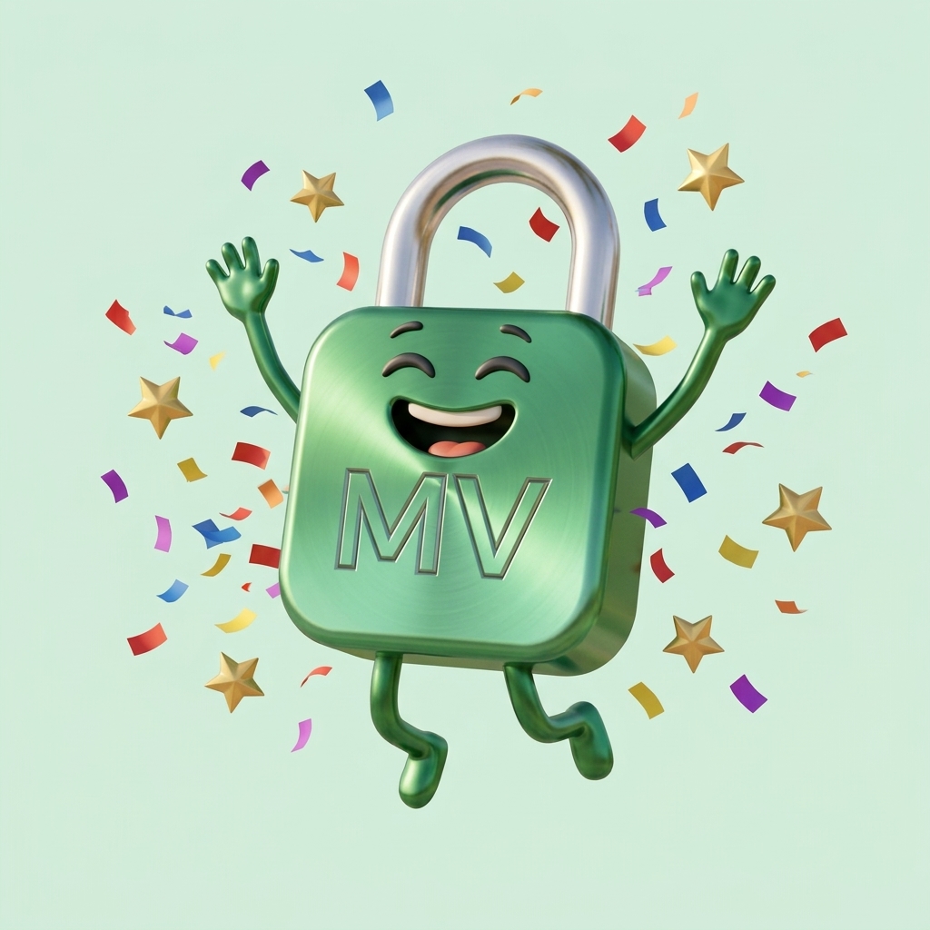 Vaulty the MyVault mascot (cheer)